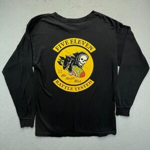 5.11 Tactical Mens Long Sleeve T Shirt Grim Reaper Bomb Graphic Black M